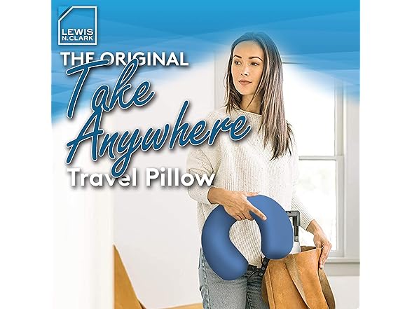 Lewis N. Clark Mood Neck Pillow, Blue