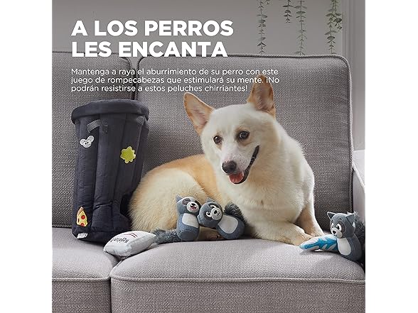 Outward Hound Hide A Raccoon Plush Dog Toy