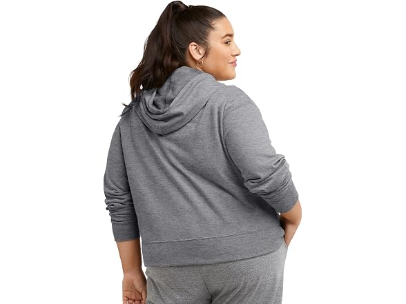 Hanes Women Originals French Terry Zip-up Hoodie - Gallery 2