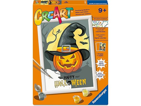 Ravensburger CreArt Happy Halloween Paint by Numbers Kit for Kids