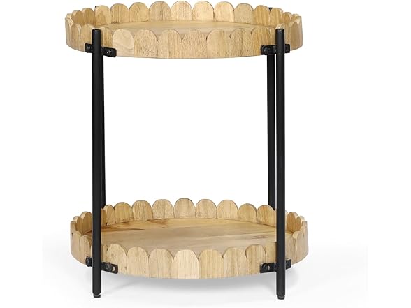 Howard Elliott Collection Ameesha Side Table Round Brown