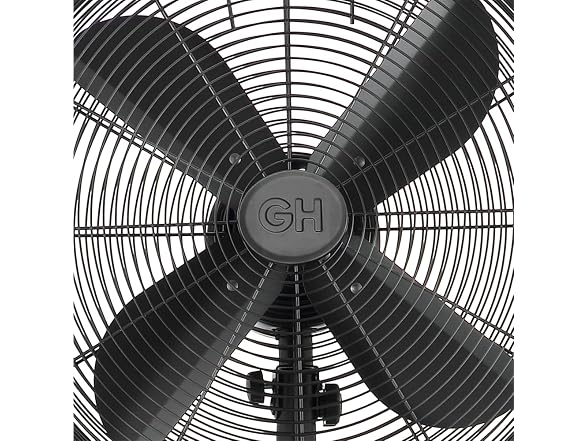 Good Housekeeping Matte Black 16" Pedestal Fan