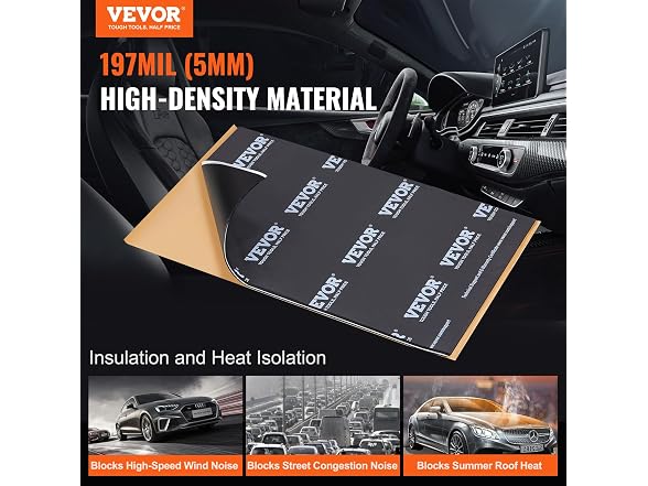 Car Sound Deadening Mat, 200 mil 25 sqft Car