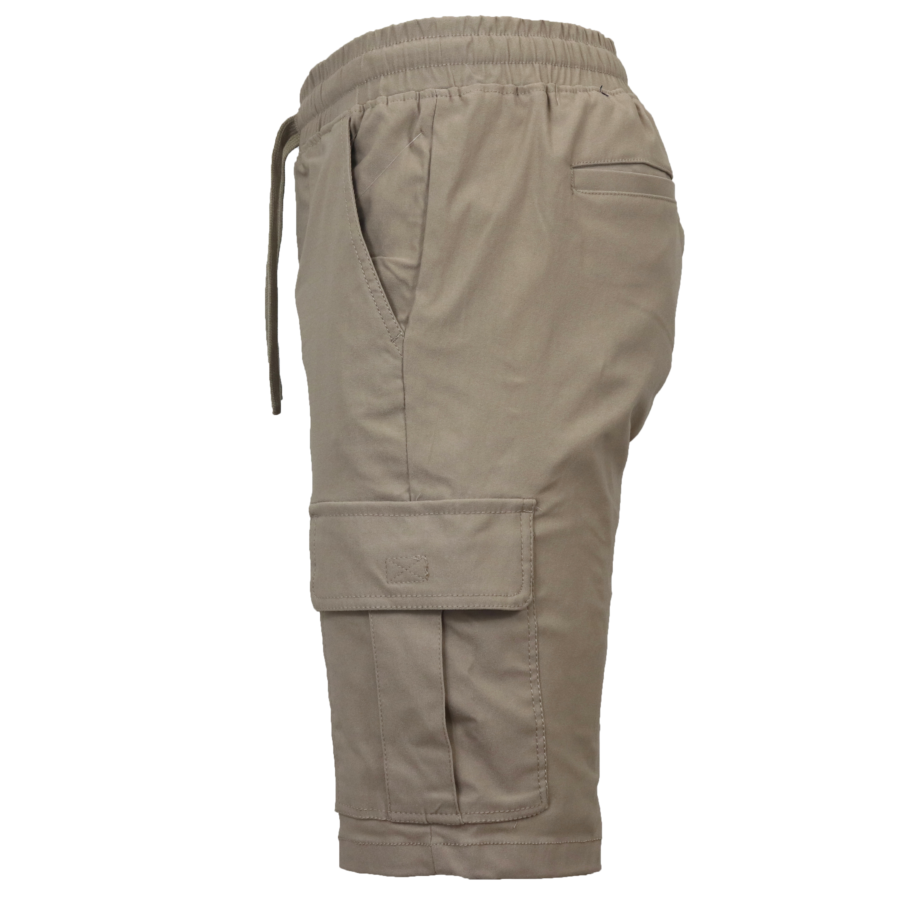 Mens Super Stretch Pull-On Cargo Shorts - Gallery 45