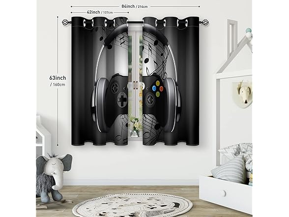 Aimego Kids Dinosaur Blackout Curtains