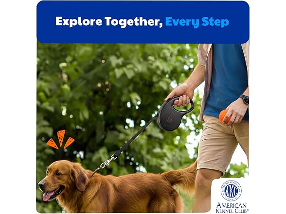 American Kennel Club AKC Retractable Dog Leash Tangle-