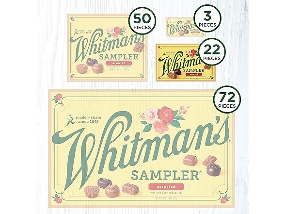 Whitmans Sampler Assorted Chocolates 10oz