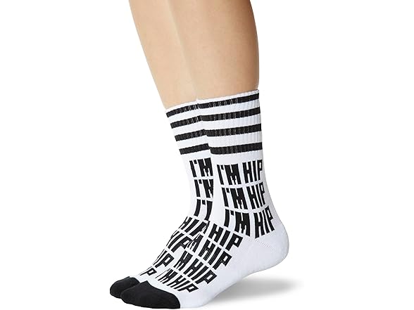 Hot Sox Women's Hip Crew Socks White (4-10)