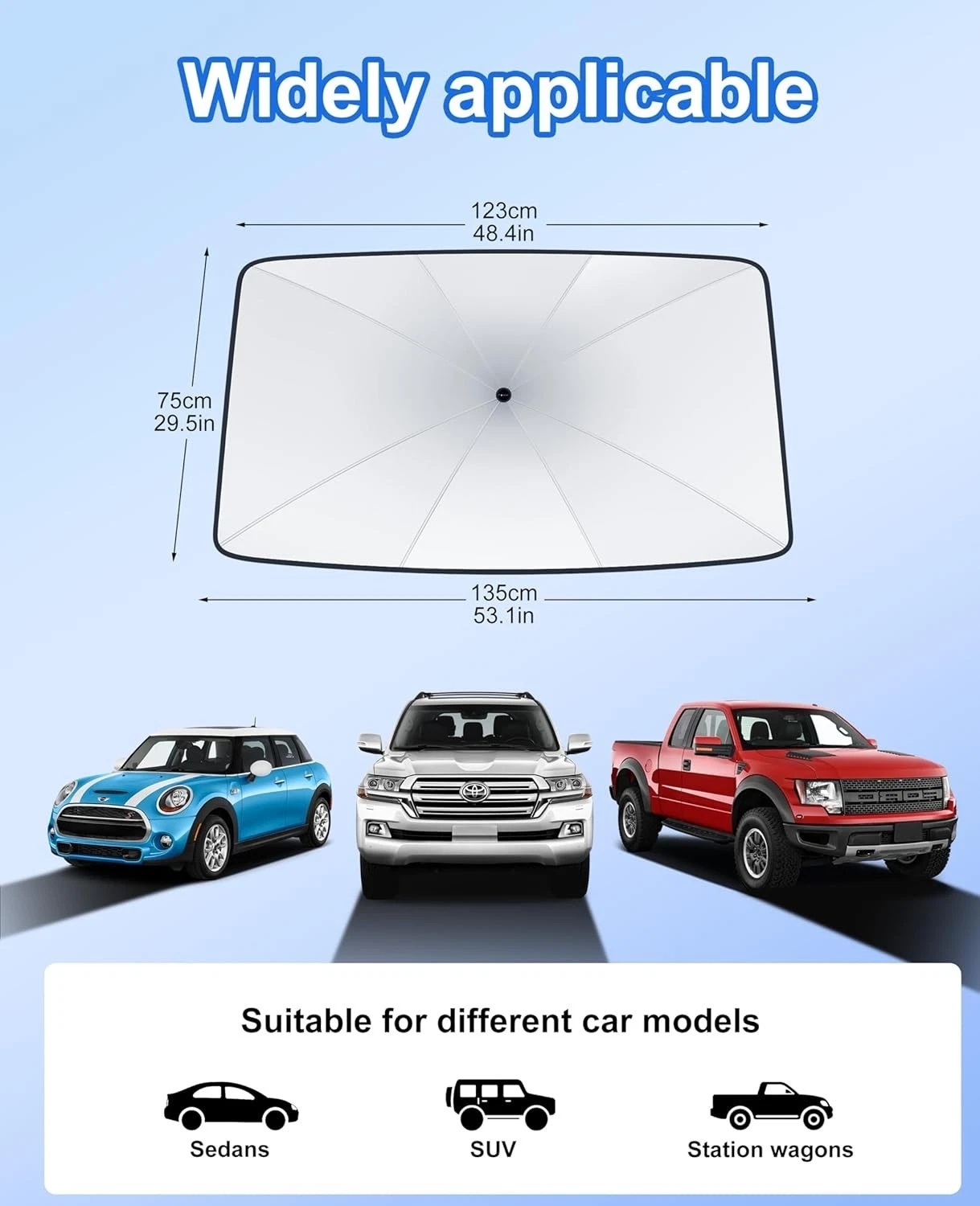 Windshield Sun Shade Umbrella - Gallery 14