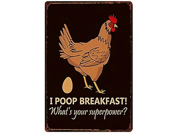 Lenrius I Poop Breakfast! Tin Sign