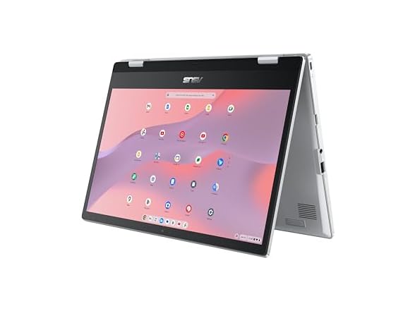 ASUS Chromebook Flip CX1 Convertible Laptop, 14" FHD NanoEdge 360-degree Touchscreen, Intel Celeron N4500 Processor, 128GB eMMC Storage, 8GB RAM, ChromeOS, Transparent Silver, CX1400FKA-AS88FT (Open Box)