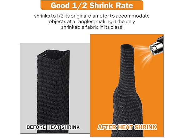 FOURUB 2:1 Heat Shrink Fabric Tubing 