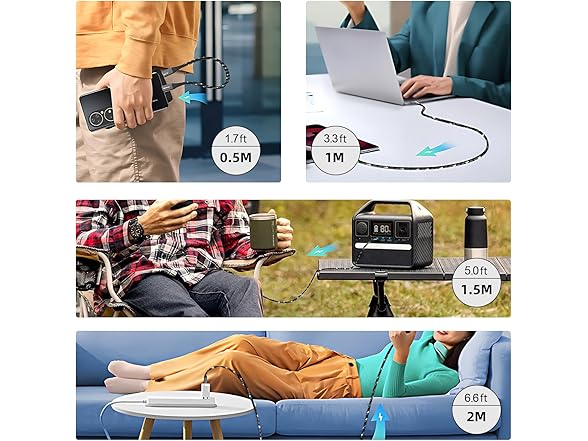 USB C to USB C Cable 240W, Nylon 6.6ft