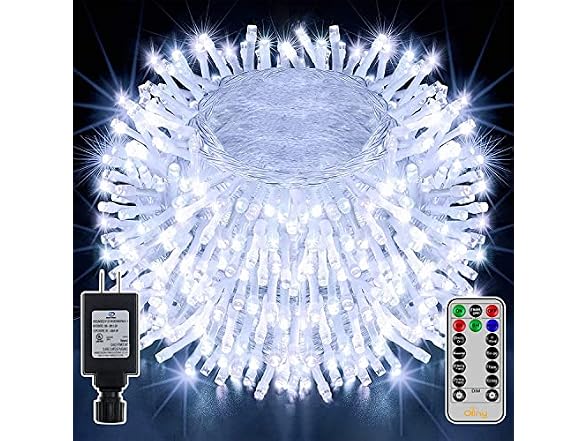 Ollny Outdoor String Lights 396LED 131ft, Cool Plu
