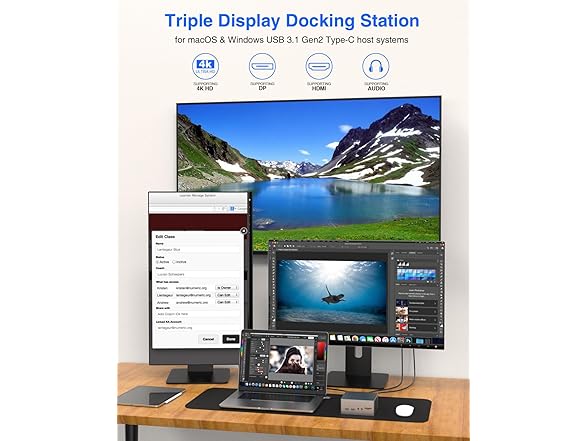 iTOTU USB-C Docking Station with 4K Triple Display