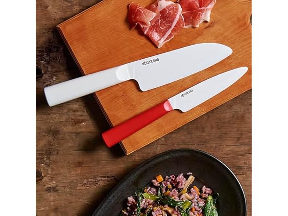Kyocera 3-PC INNOVATIONwhite Red/White Ceramic Knife Set