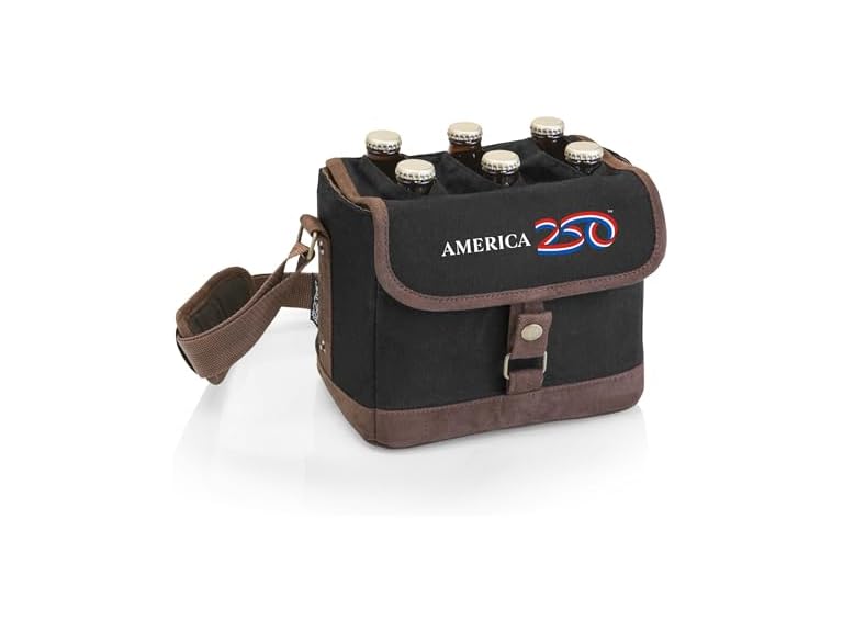 PICNIC TIME America250 Beer Caddy 6 Pack Cooler Tote