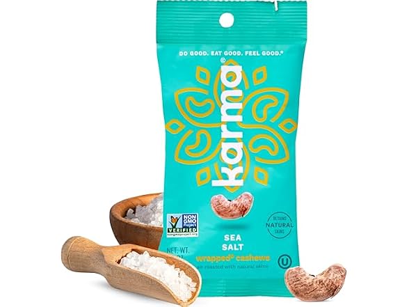 Karma Sea Salt Cashews with Skin by Karma Nuts