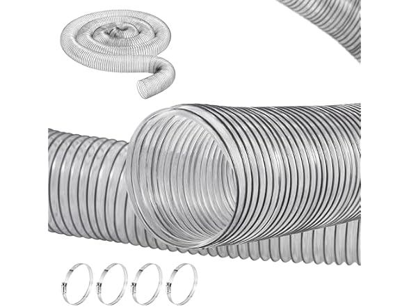 Dust Collection Hose, 4'' x 20', Thickened PVC