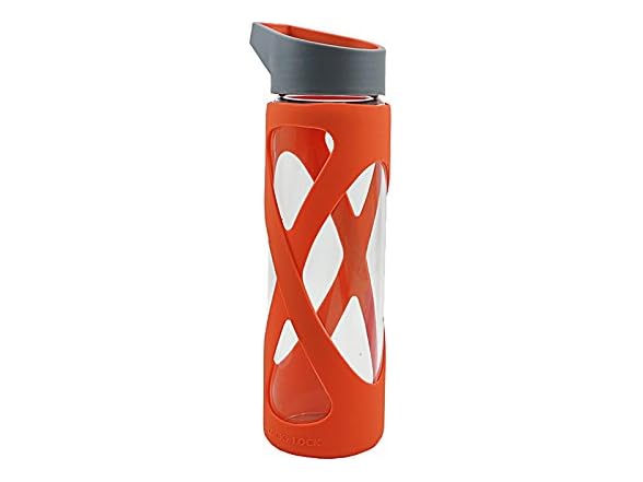 Lock & Lock Heat-Resistance X-Band Glass Bottle 17 oz (Red)