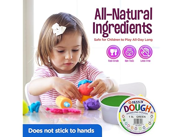 Hygloss Products Kids Unscented Play Dough
