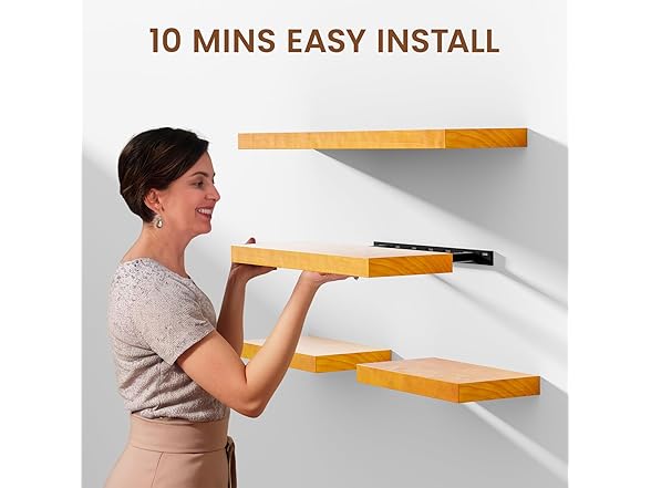 Pine Floating Wall Shelves