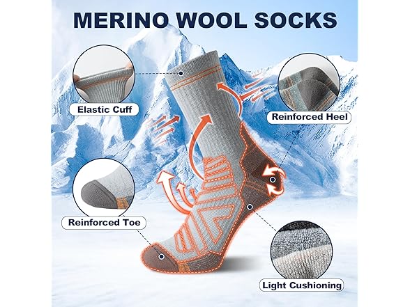 BONANGEL Thin Merino Wool Socks