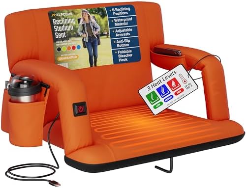 Recl H Stadium Seat w Armrests - Org