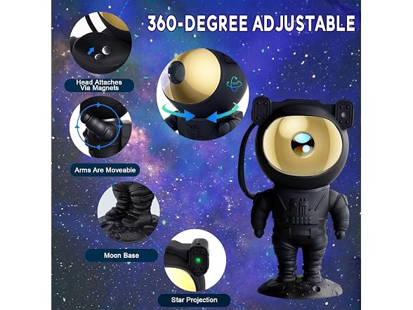 Astronaut Space Buddy Galaxy Projector
