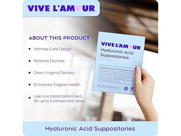 Vive L'Amour BC075525100436 Vaginal Moisturizing Supposito