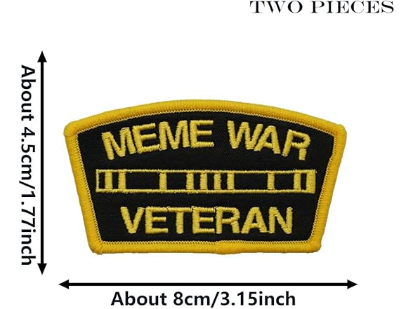 ccrazypatch 2pc Meme WAR Veteran Appliques Patch