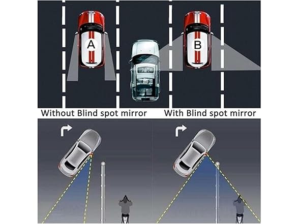 MUSM AAP-Auto-067 2Pcs Blind Spot Mirrors