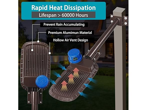 VUAA 100W LED Flood Light Dusk Dawn