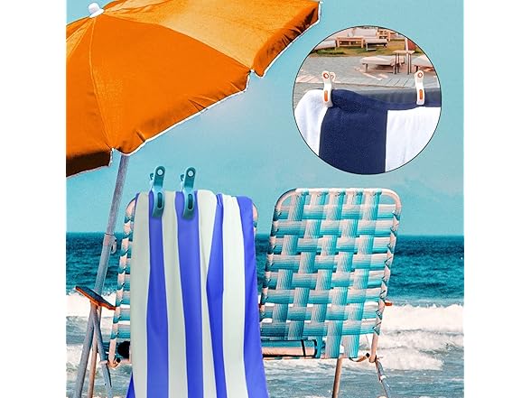 10 Pcs Beach Towel Clips for Beach Chairs