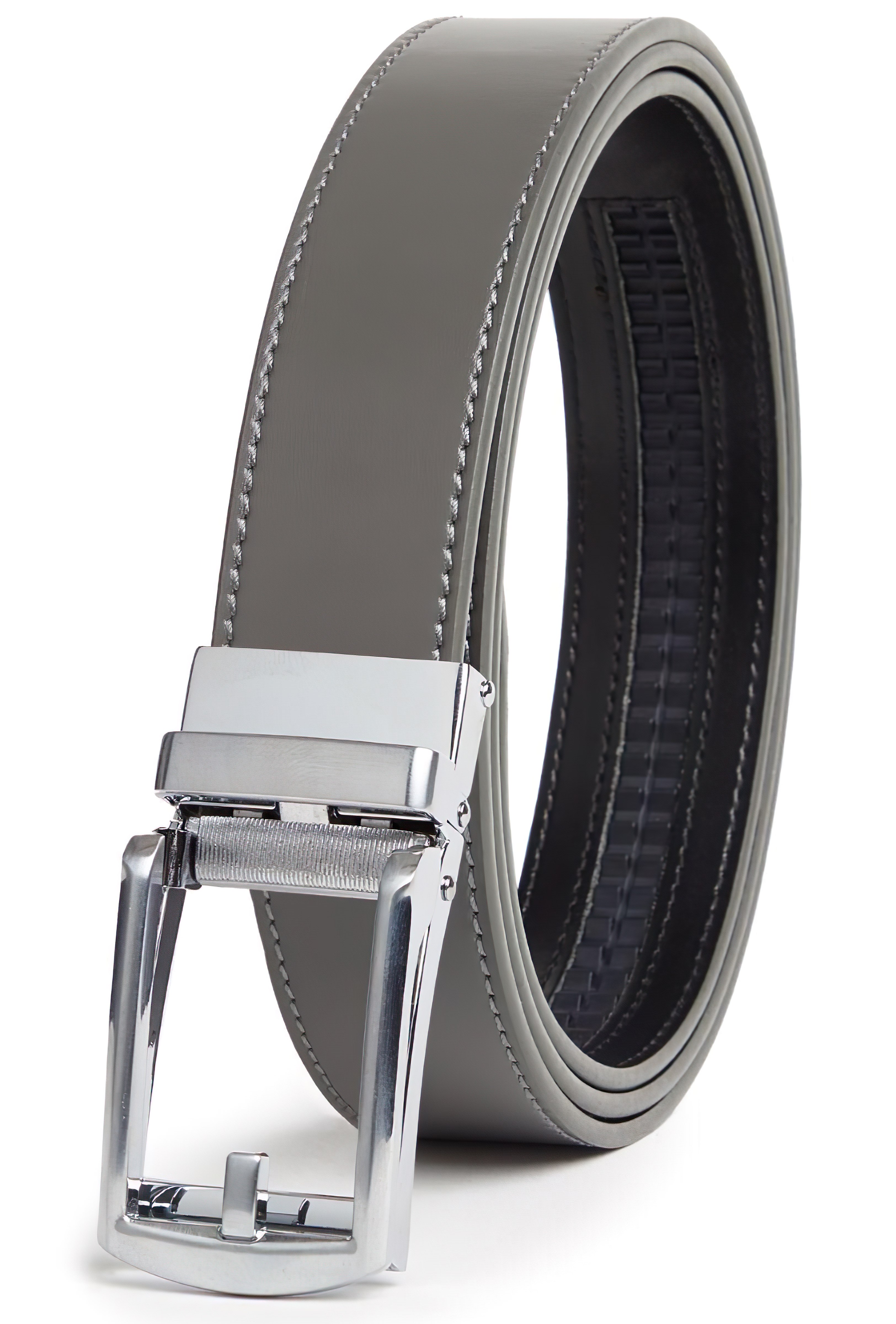 Carlo Fellini Mens Leather Ratchet Belt - Gallery 39