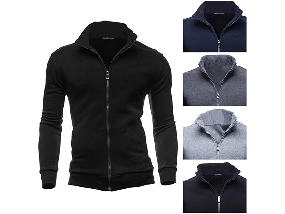 Aieoe Men (3XL) Casual Cardigan Slim High Jacket