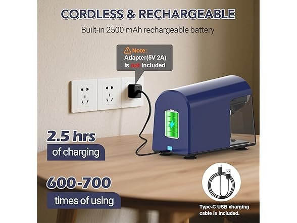 Blue Electric Pencil Sharpener