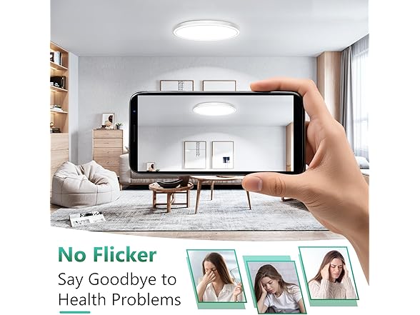 Brightever 15 Inch Large LED Flush Mount Ceiling Lights