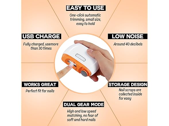 Electric Nail Clipper with Nail File