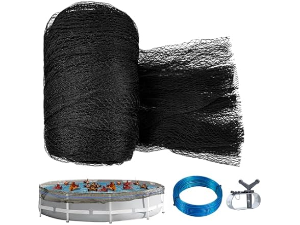 Feoang 18 Feet Round Leaf Net Pool Cover