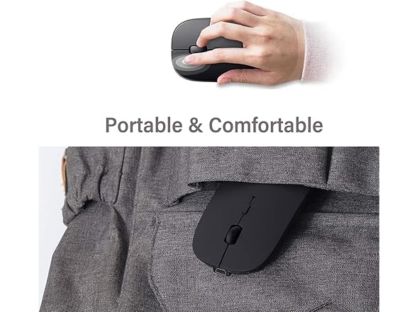 Aigeer Wireless Bluetooth Mouse USB C