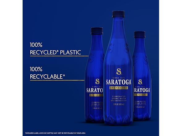 Saratoga Sparkling Water Bottles, 6-Pack