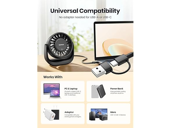 Warmco USB Desk Fan
