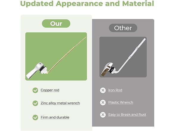 Universal Metal Toilet Handle Chrome