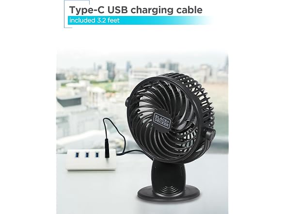 BLACK+DECKER BFDC42PK 4in Convertible Clip Fan 2pk