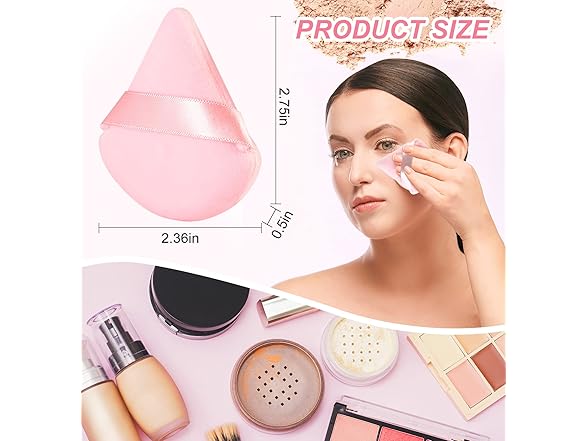 16 Pieces Triangle Powder Puff