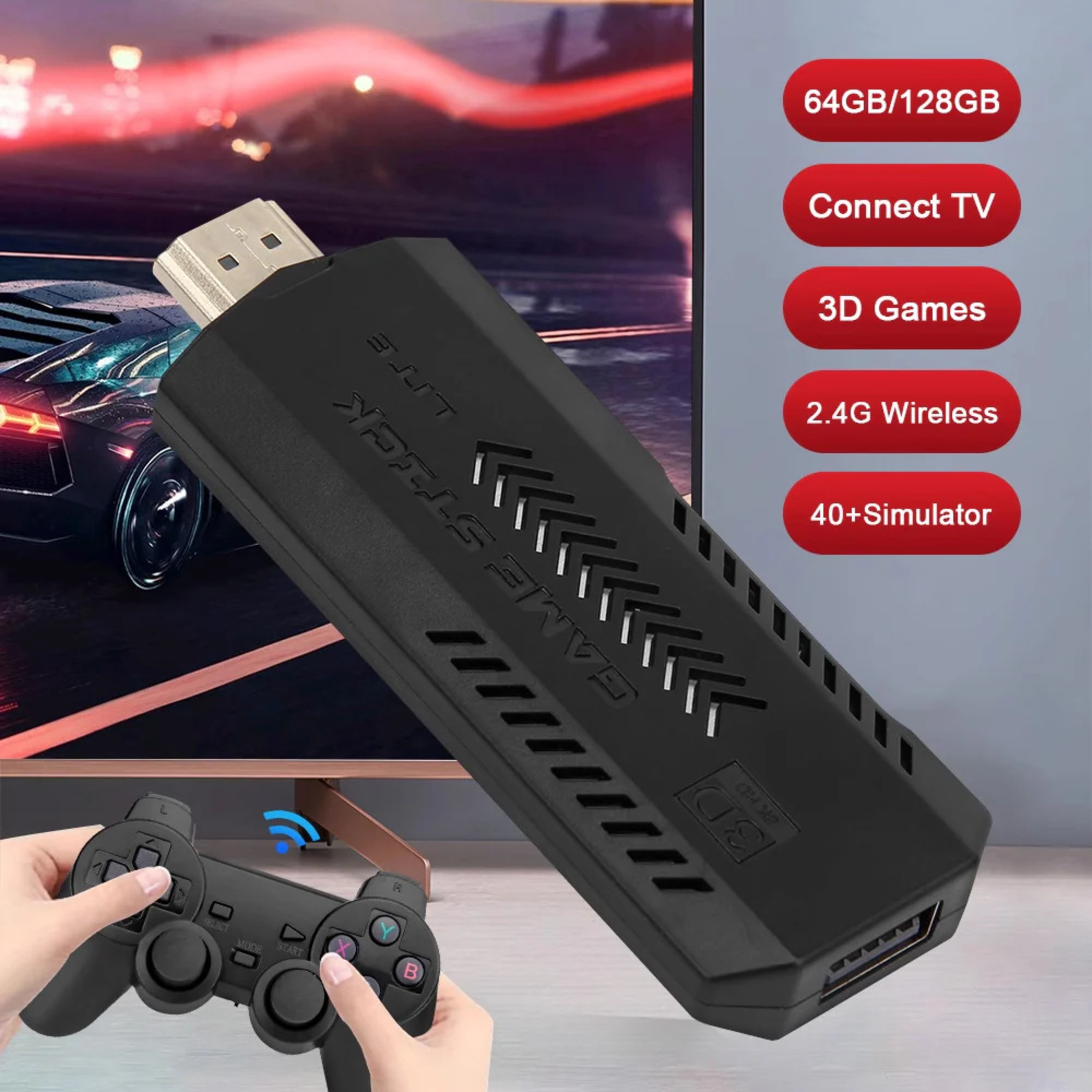 Retro 4K HDMI Game Stick + 2 Controllers - Gallery 30