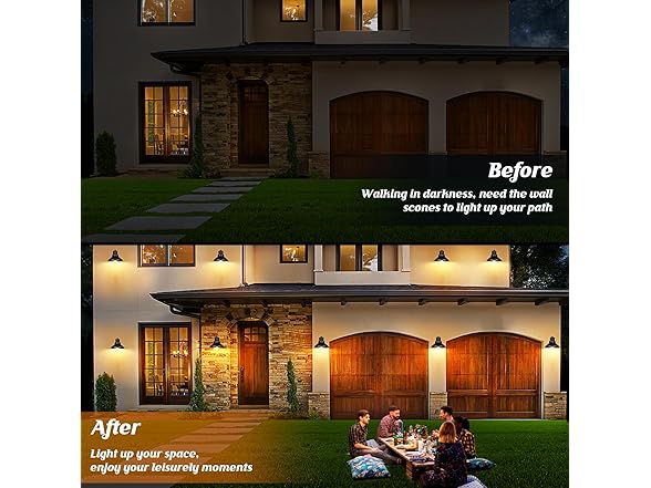 VerRon 2-Pack Outdoor Light Fixtures Wall Mount