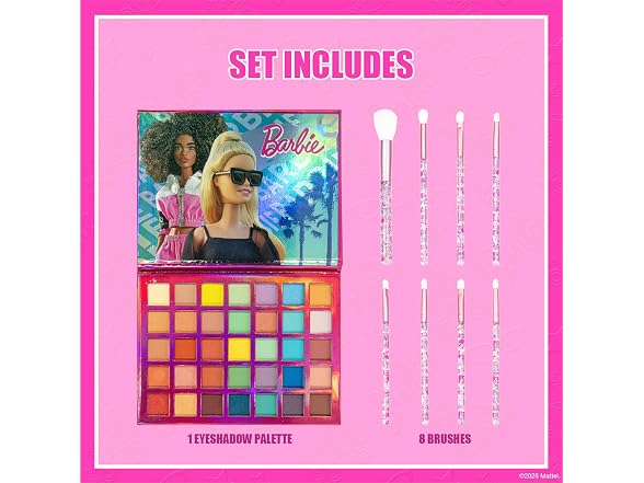 Barbie 35 Well Eyeshadow Palette and 8 Brushes