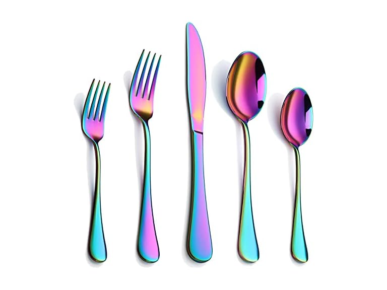 WYT Colorful Flatware Set 30 Piece